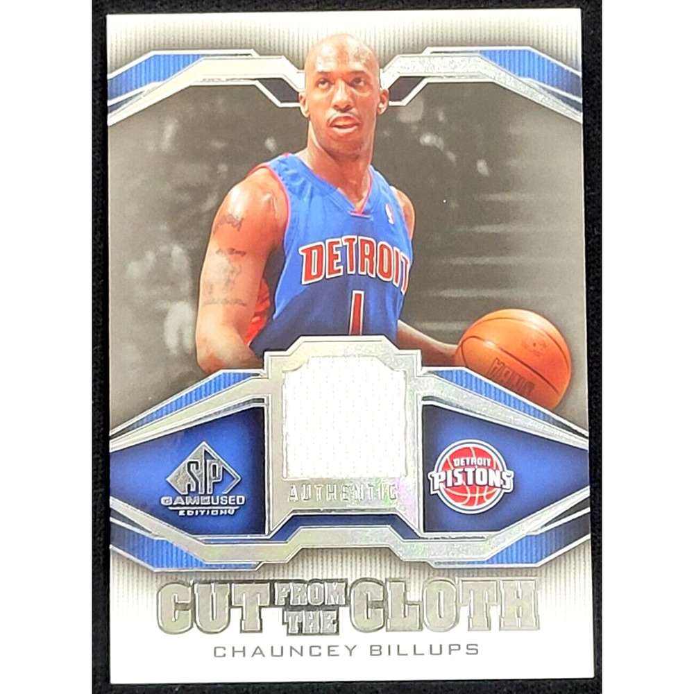 2007-08 SP GAME USED EDITION CHAUNCEY BILLUPS CUT FROM THE CLOTH GAME USED JSY